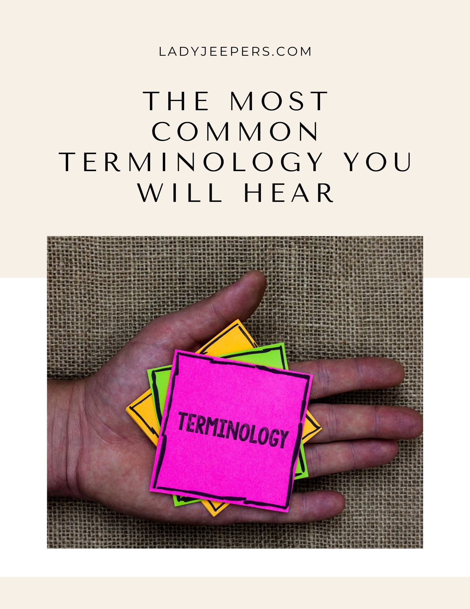 Terminology You Will Hear E-Book