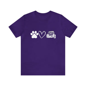 Paw, Heart, Jeep Short Sleeve T-Shirt