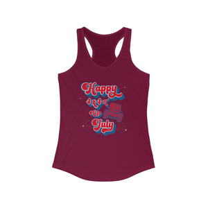 Happy 4x4th Of July Racerback Tank Top