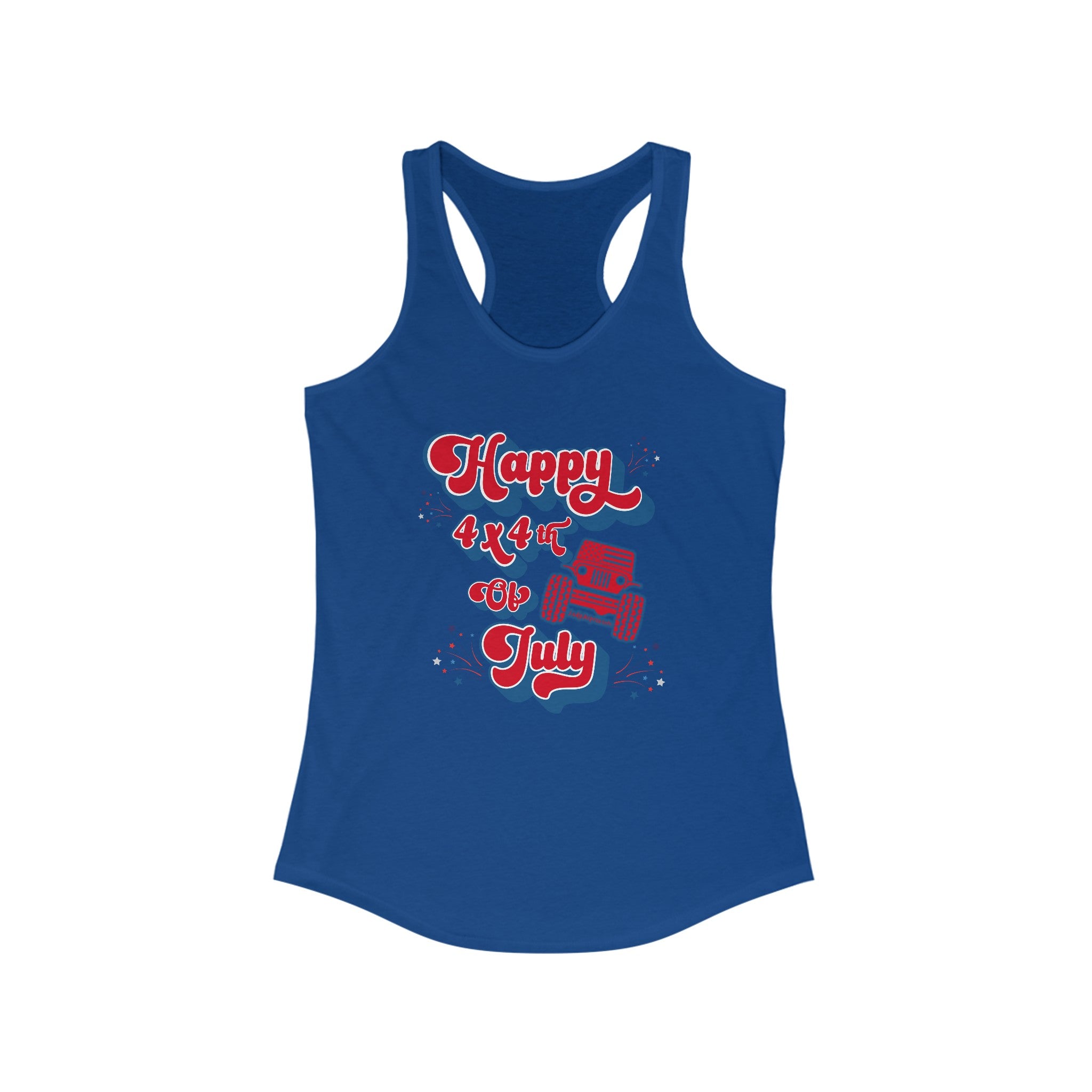 Happy 4x4th Of July Racerback Tank Top