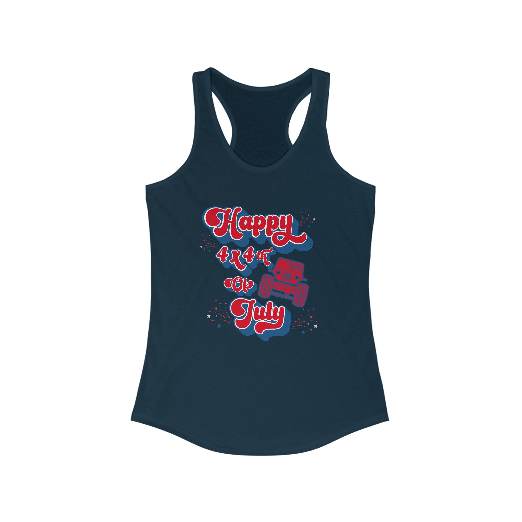 Happy 4x4th Of July Racerback Tank Top