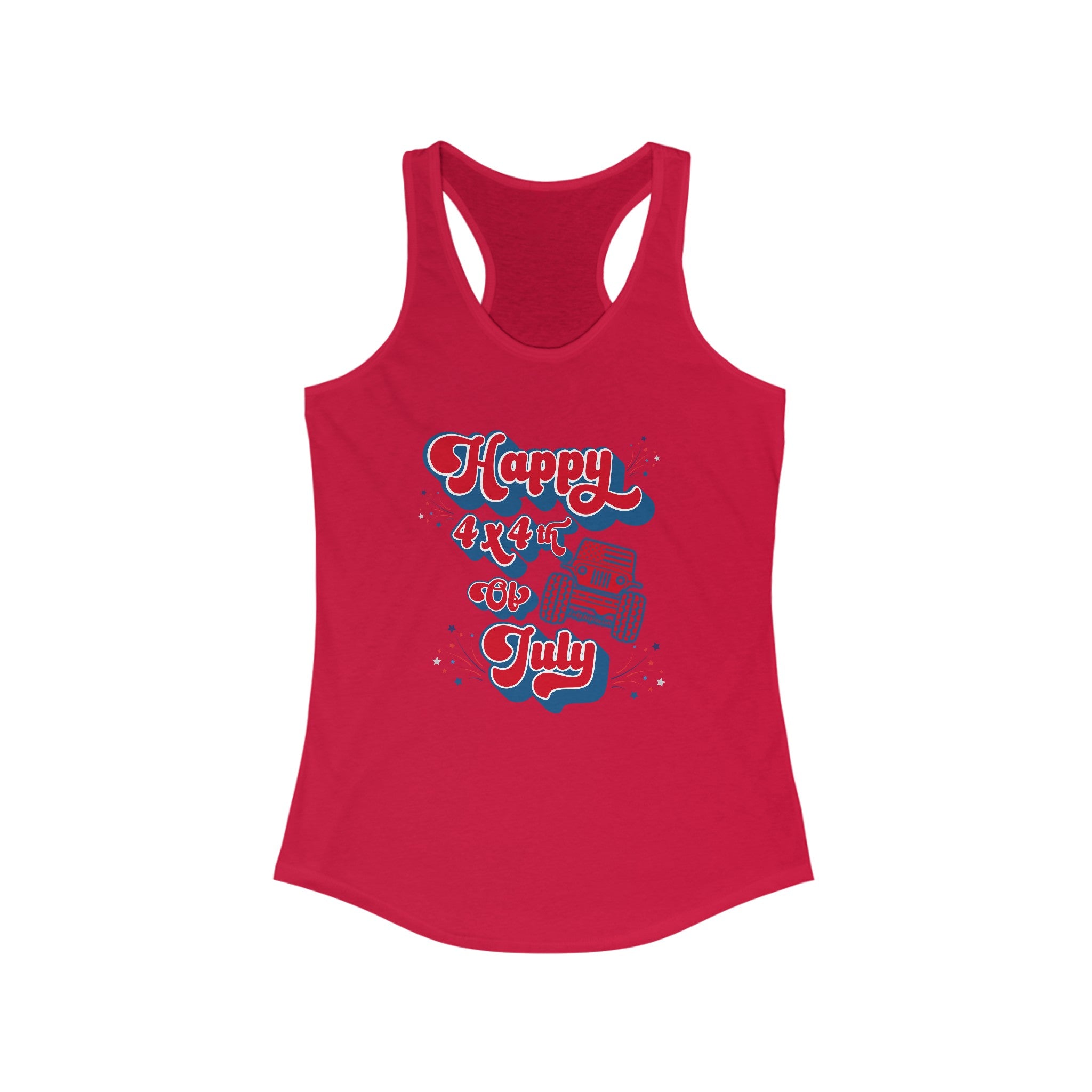 Happy 4x4th Of July Racerback Tank Top