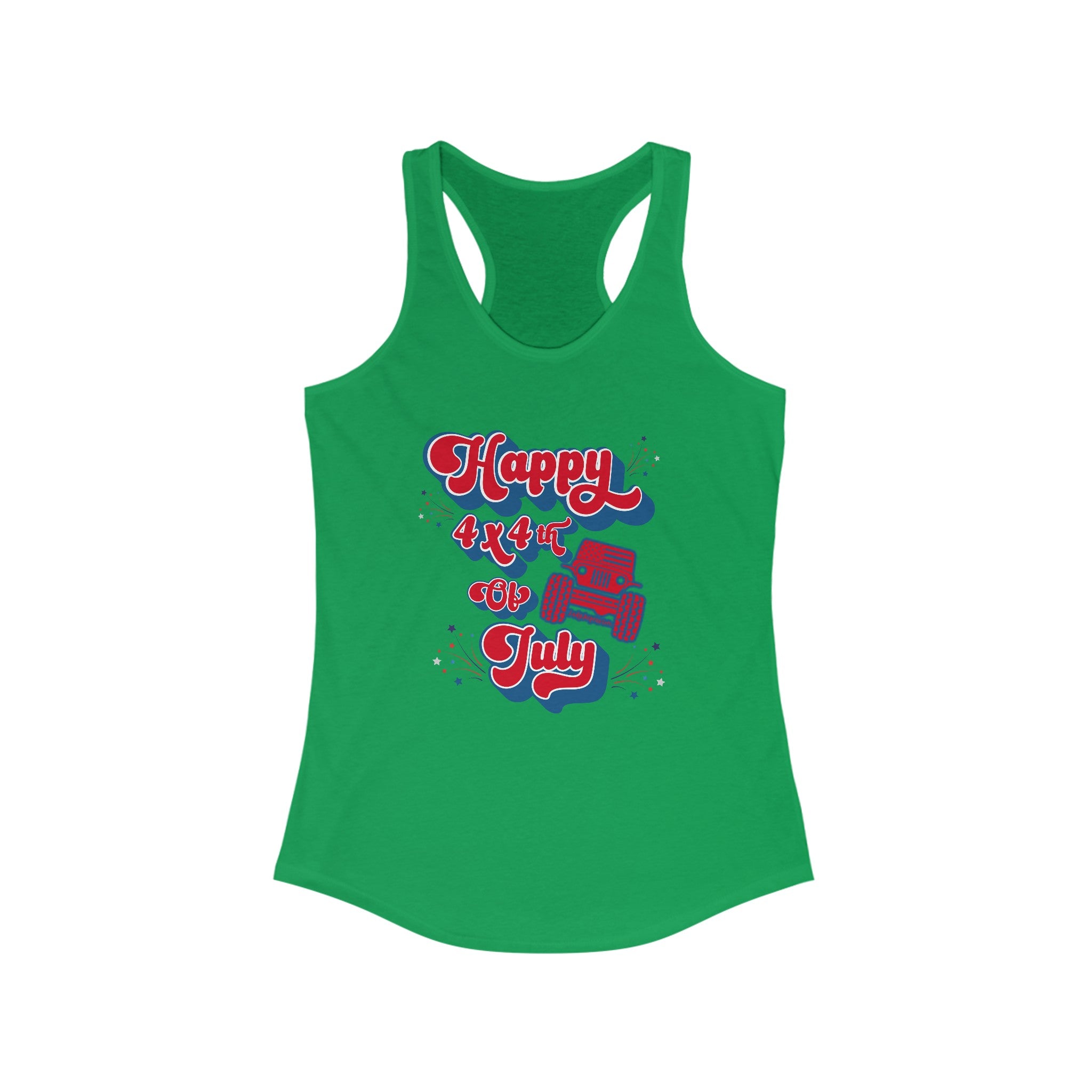 Happy 4x4th Of July Racerback Tank Top