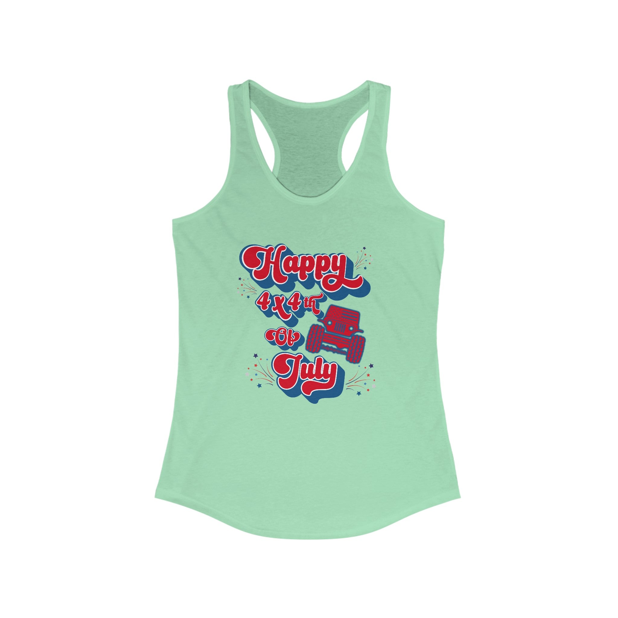 Happy 4x4th Of July Racerback Tank Top