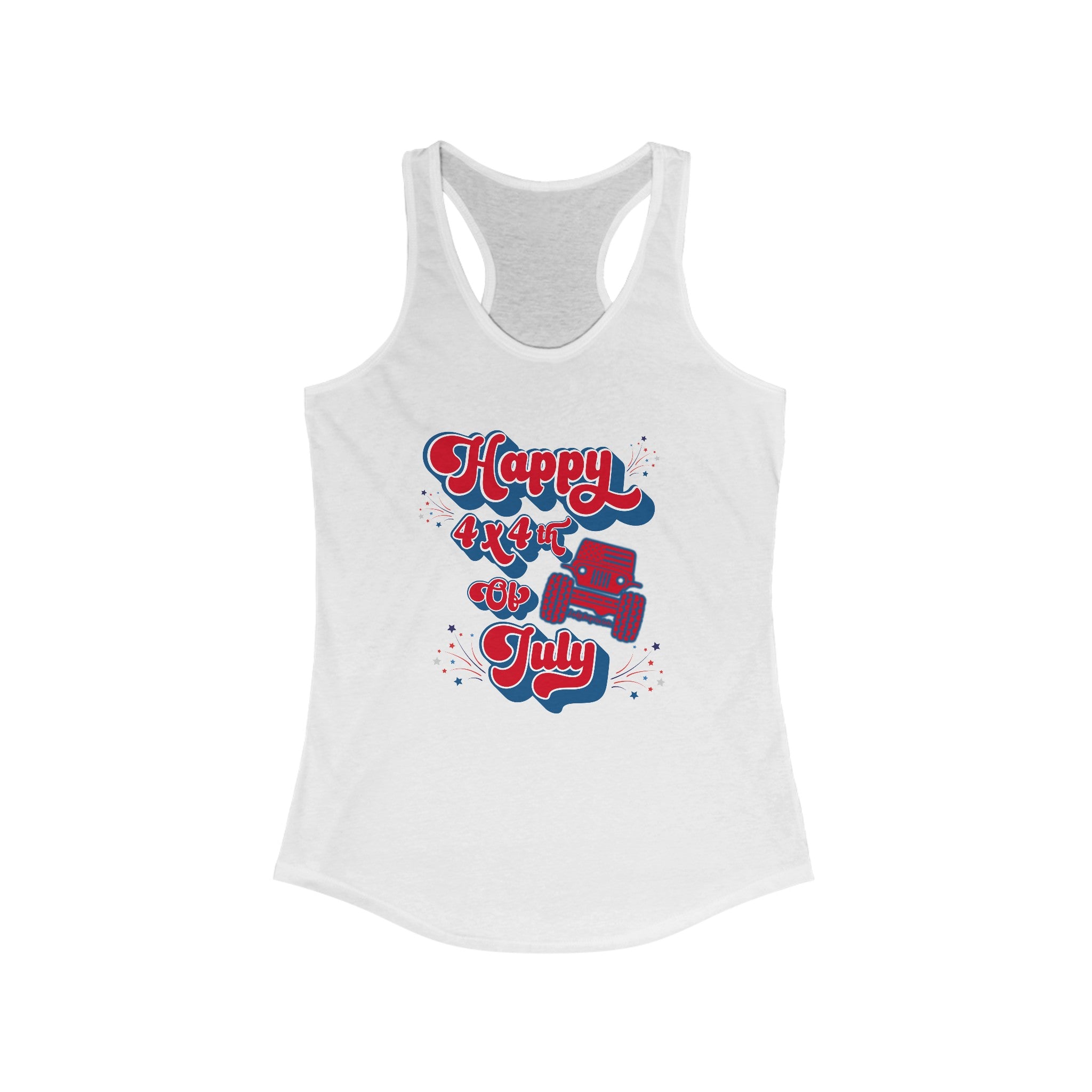 Happy 4x4th Of July Racerback Tank Top