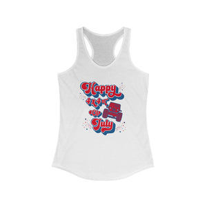 Happy 4x4th Of July Racerback Tank Top