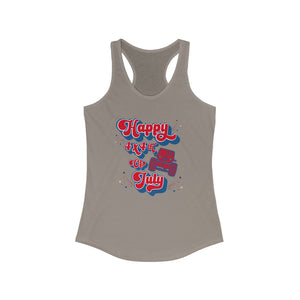 Happy 4x4th Of July Racerback Tank Top