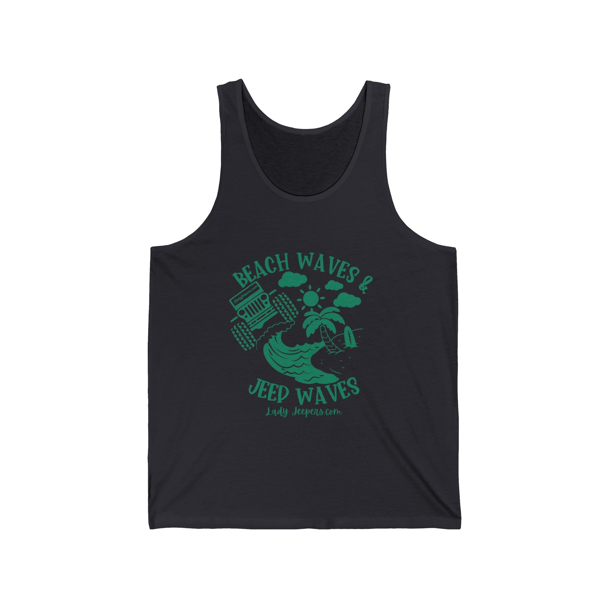 Seafoam/Mint Beach Waves & Jeep Waves Unisex Tank Top