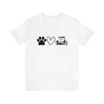 Load image into Gallery viewer, Paw, Heart, Jeep Short Sleeve T-Shirt
