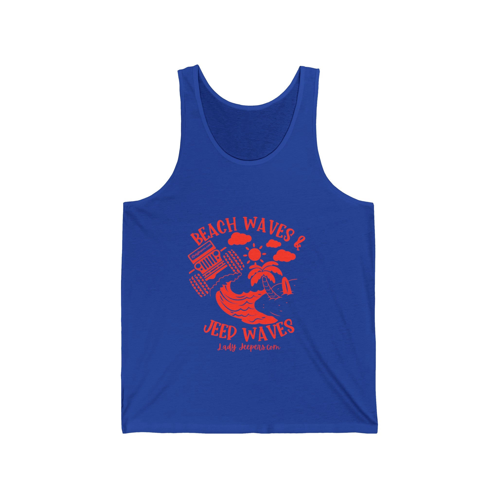 Orange Beach Waves & Jeep Waves Unisex Tank Top