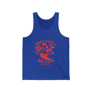 Orange Beach Waves & Jeep Waves Unisex Tank Top