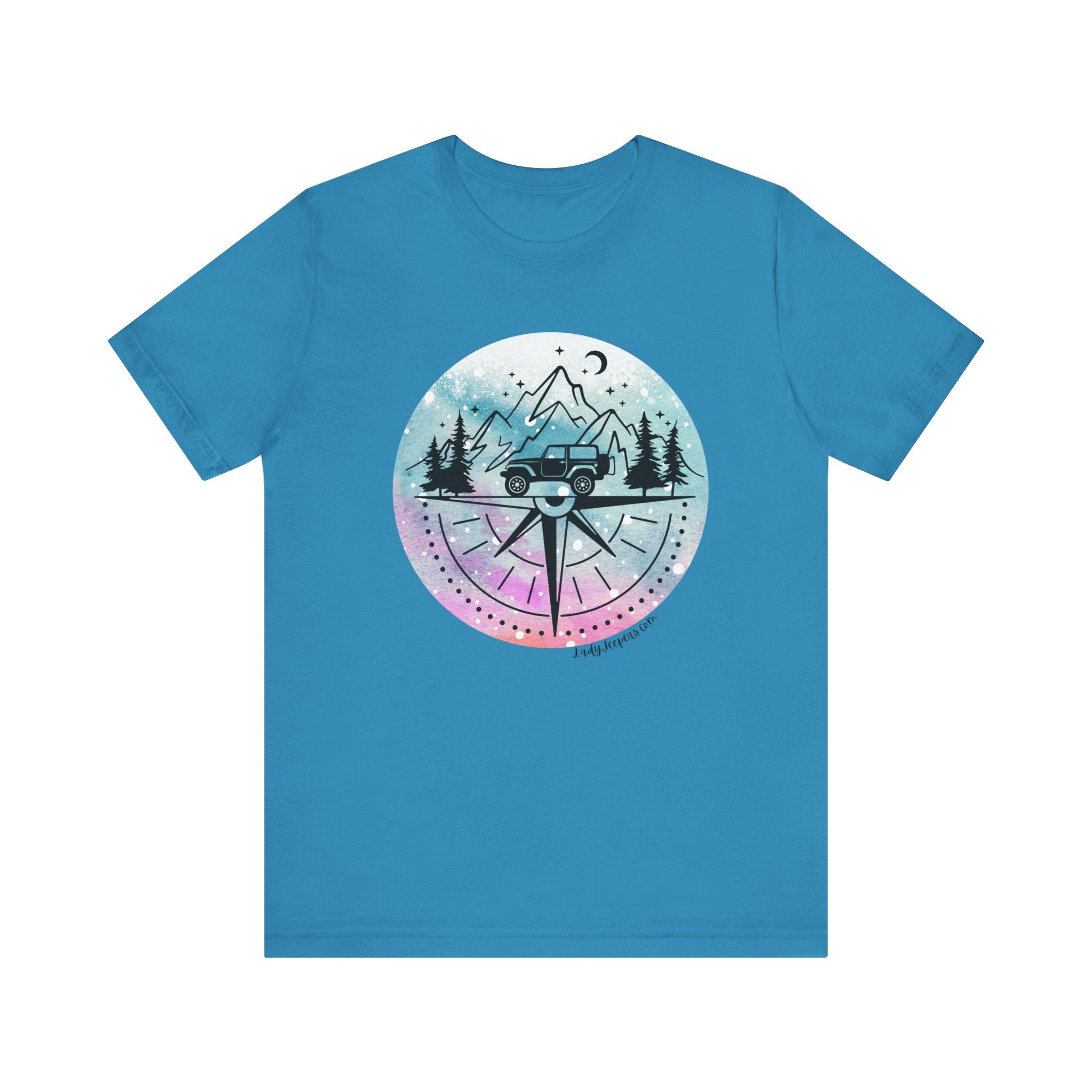 Pink, Purple, Blue with Black Compass T-Shirt