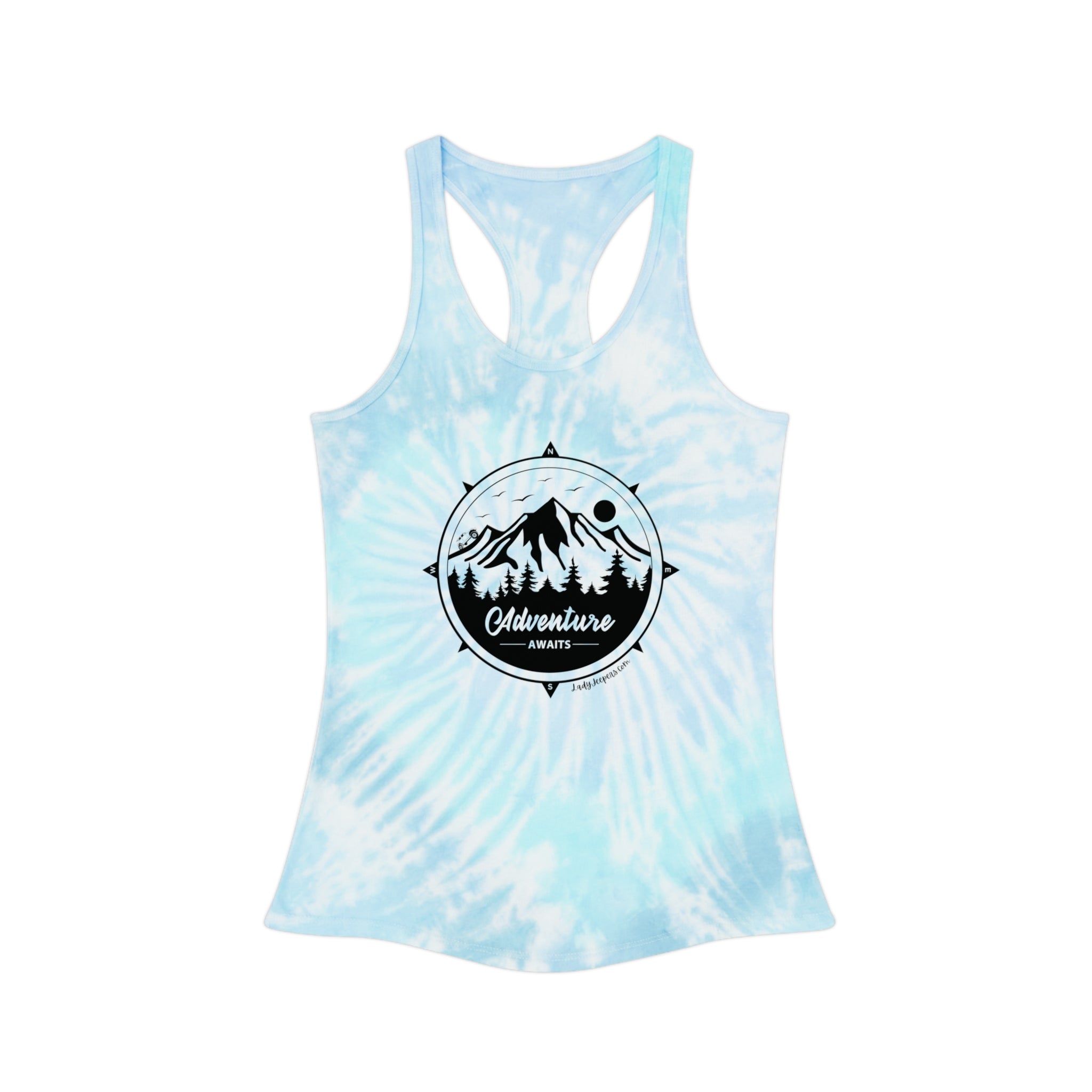 Adventure Compass Tie Dye Racerback Tank Top