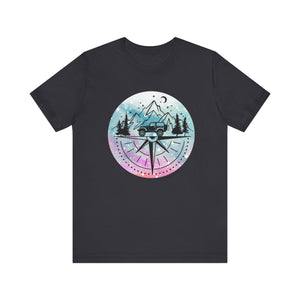 Pink, Purple, Blue with Black Compass T-Shirt