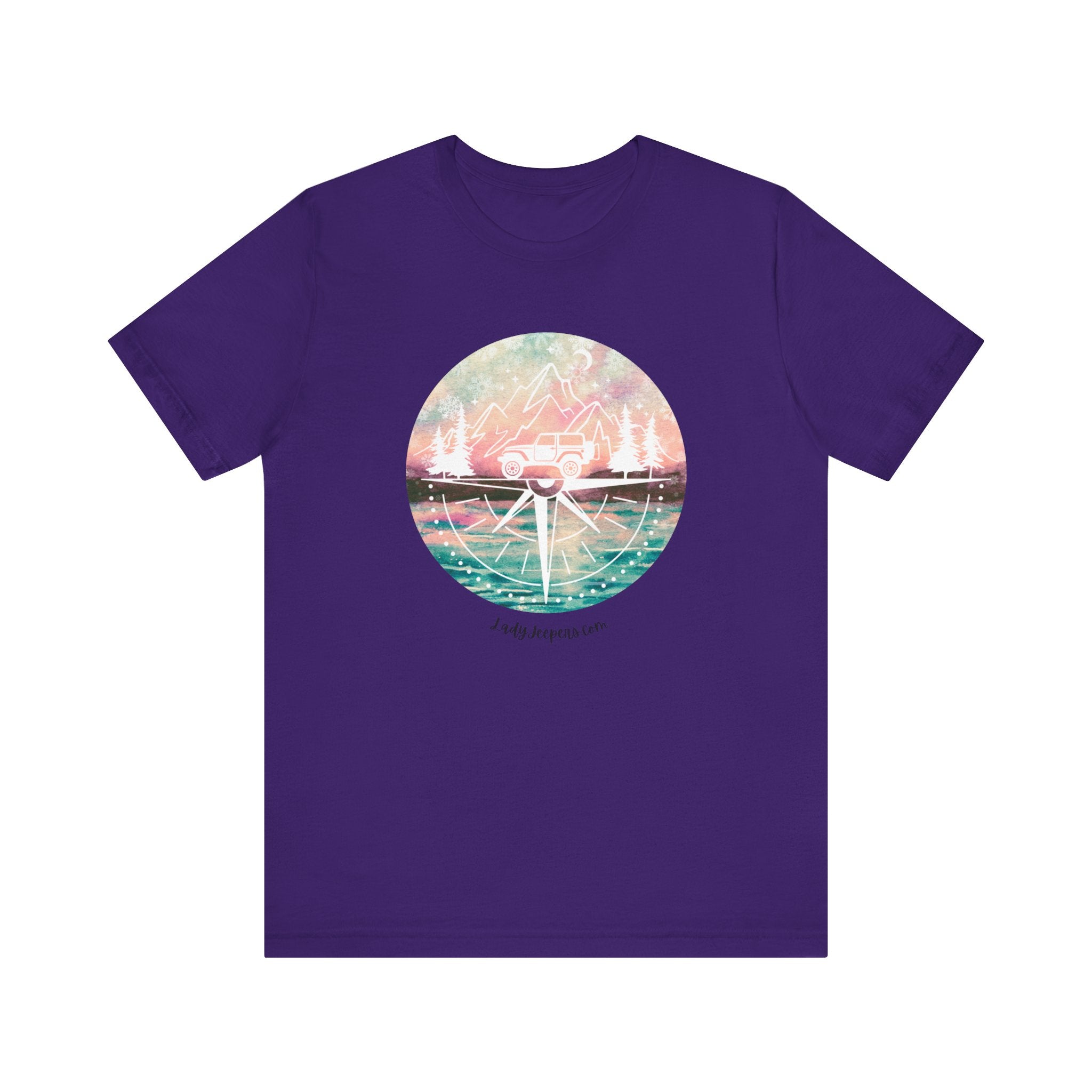 Pink and Blue Compass Design T-Shirt