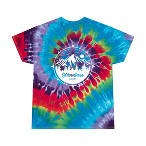 Adventure Awaits Compass Spiral Tie-Dye T-Shirt