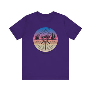 Purple Gradient With Black CompassT-Shirt