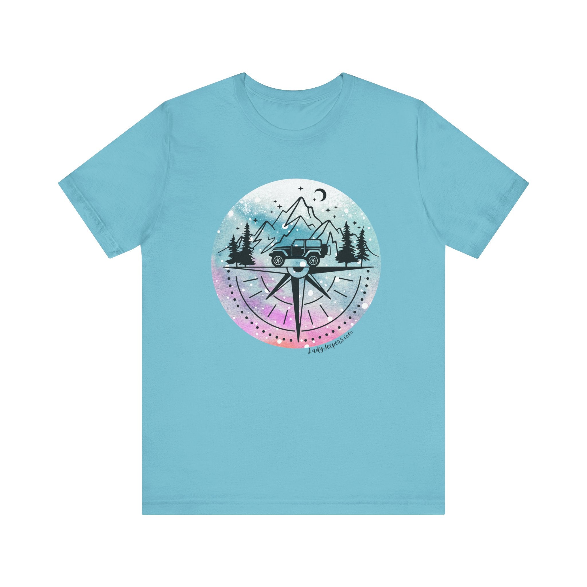 Pink, Purple, Blue with Black Compass T-Shirt