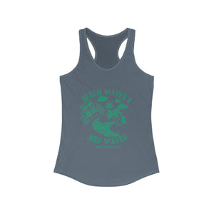 Seafoam/Mint Beach Waves & Jeep Waves Racerback Tank Top