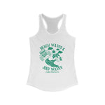 Load image into Gallery viewer, Seafoam/Mint Beach Waves &amp; Jeep Waves Racerback Tank Top
