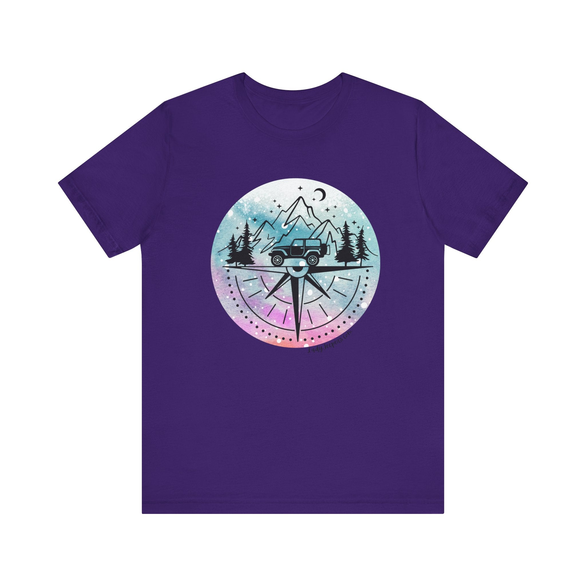 Pink, Purple, Blue with Black Compass T-Shirt