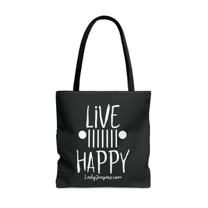Live Happy Tote Bag