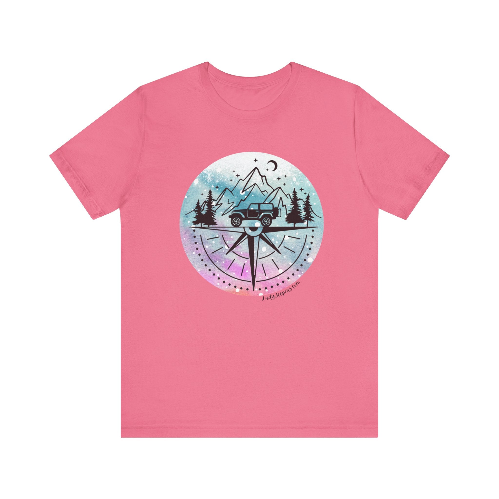 Pink, Purple, Blue with Black Compass T-Shirt