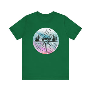 Pink, Purple, Blue with Black Compass T-Shirt