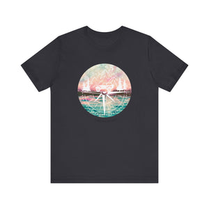 Pink and Blue Compass Design T-Shirt