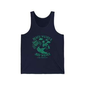 Seafoam/Mint Beach Waves & Jeep Waves Unisex Tank Top