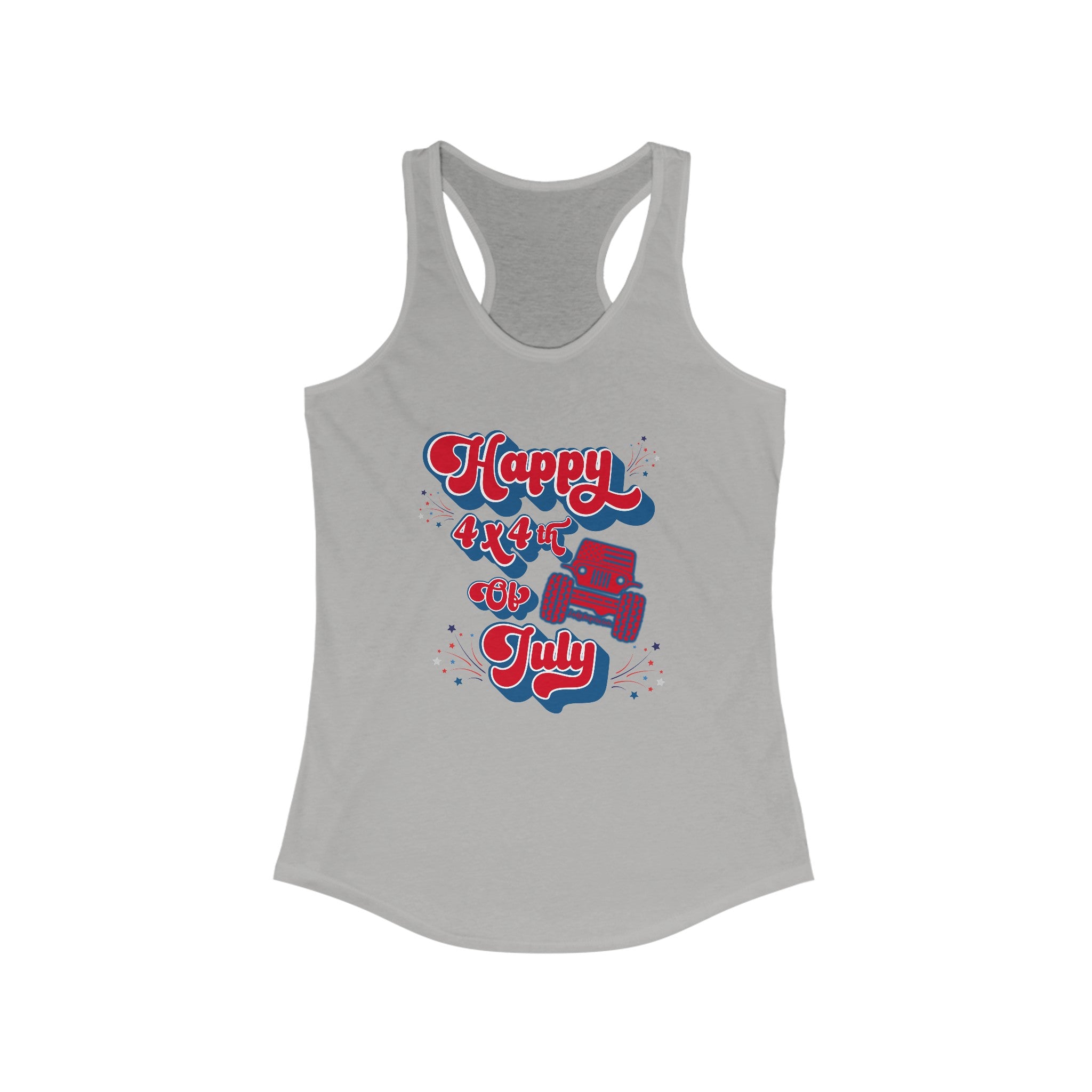 Happy 4x4th Of July Racerback Tank Top