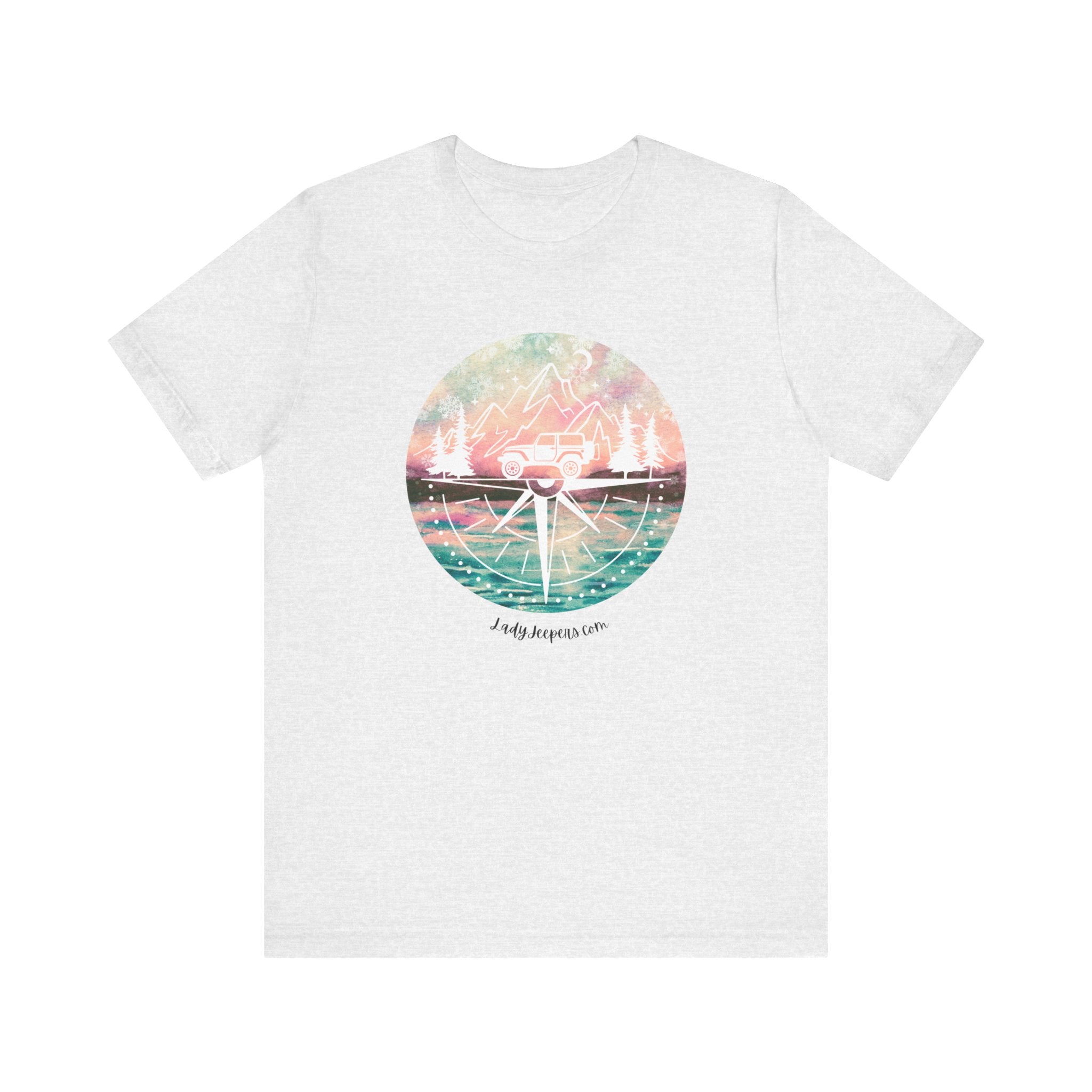 Pink and Blue Compass Design T-Shirt