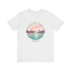 Pink and Blue Compass Design T-Shirt