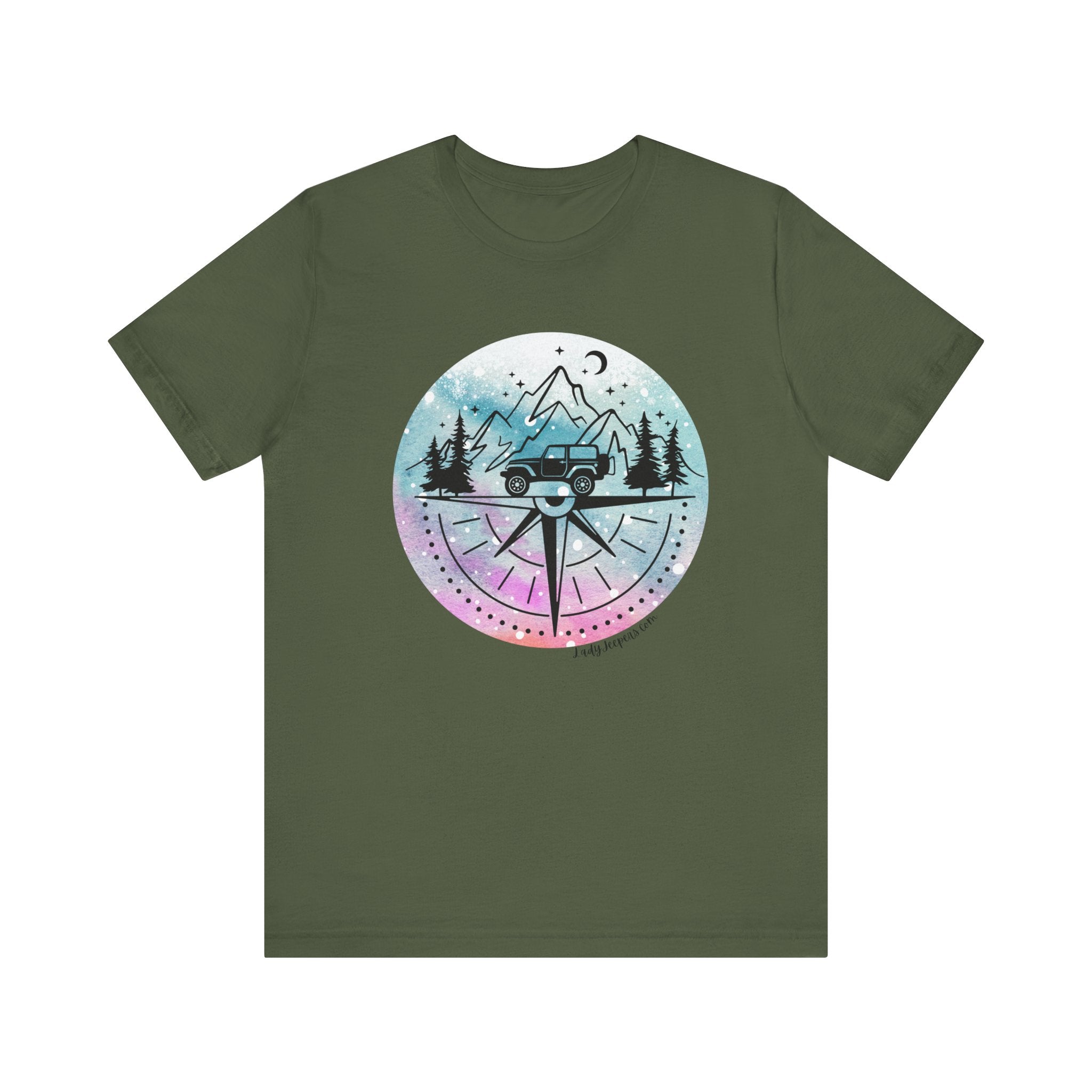 Pink, Purple, Blue with Black Compass T-Shirt