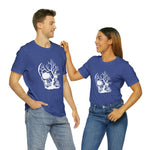 Load image into Gallery viewer, Spooky Skull White Design Halloween T-Shirt
