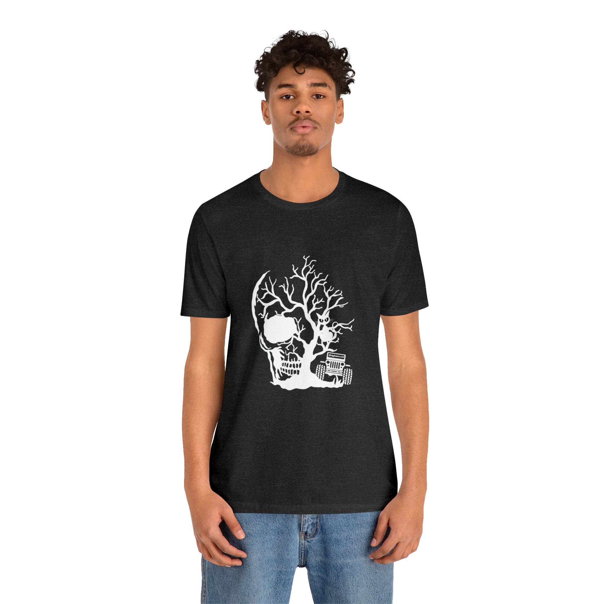 Spooky Skull White Design Halloween T-Shirt