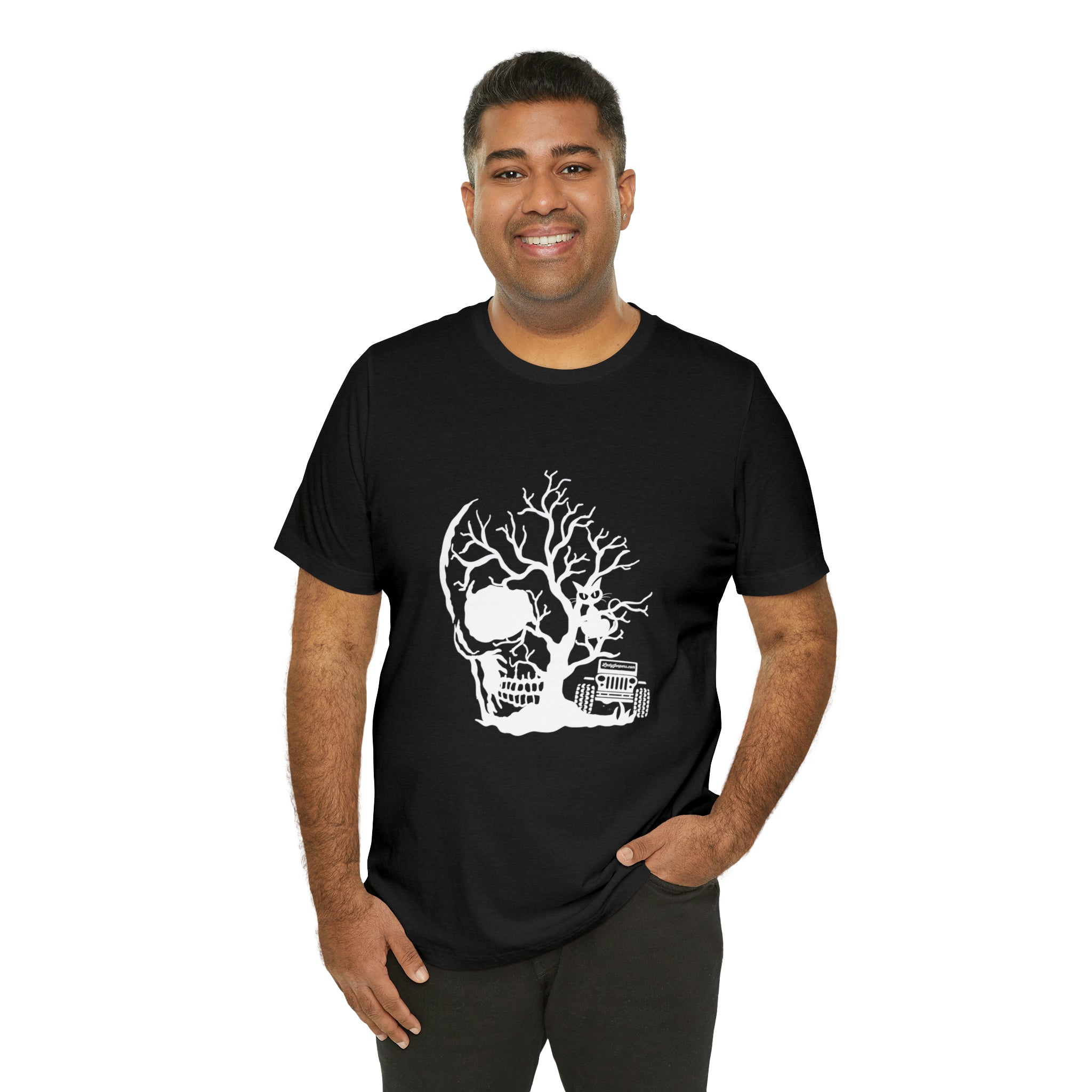 Spooky Skull White Design Halloween T-Shirt