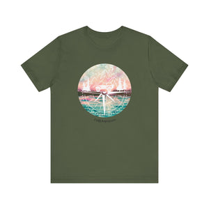 Pink and Blue Compass Design T-Shirt