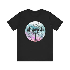 Pink, Purple, Blue with Black Compass T-Shirt