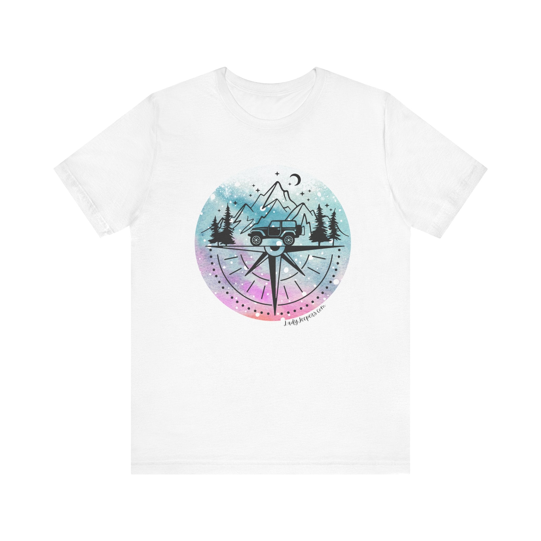 Pink, Purple, Blue with Black Compass T-Shirt