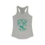 Load image into Gallery viewer, Seafoam/Mint Beach Waves &amp; Jeep Waves Racerback Tank Top
