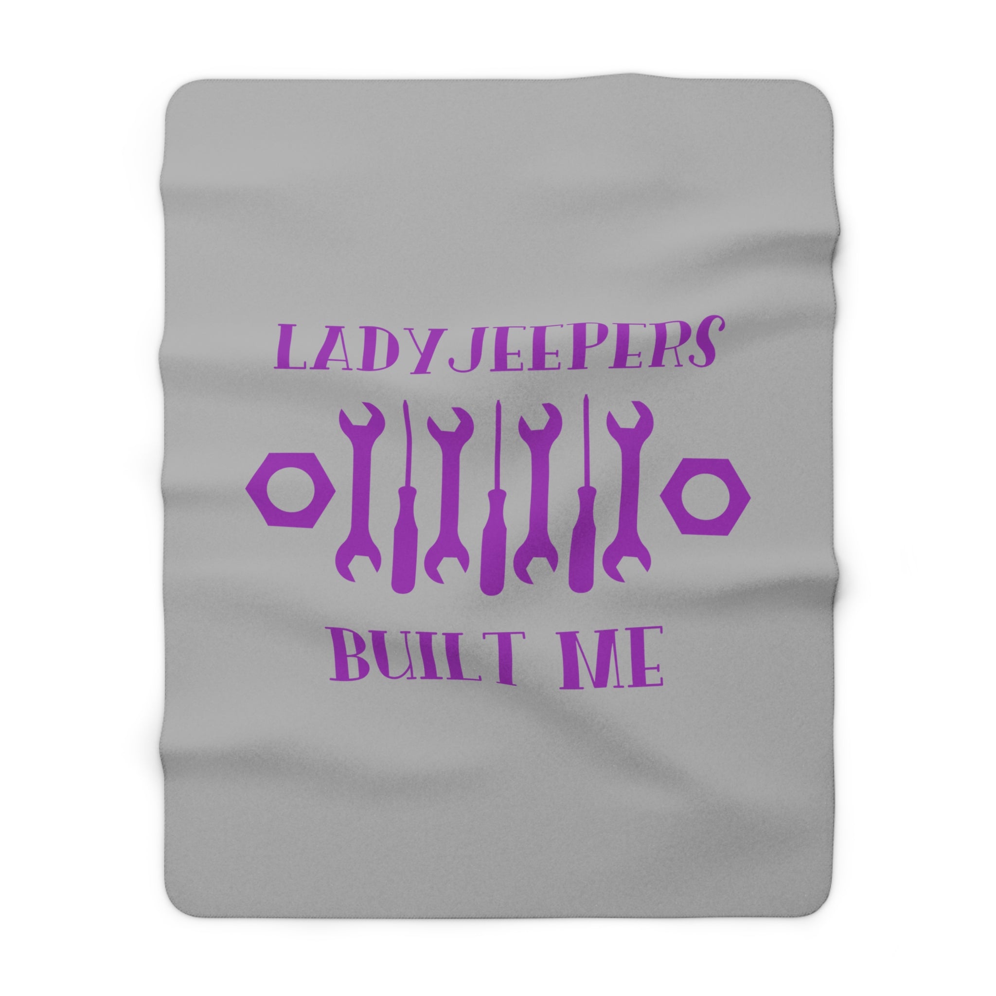 LadyJeepers Built Me Sherpa Fleece Blanket