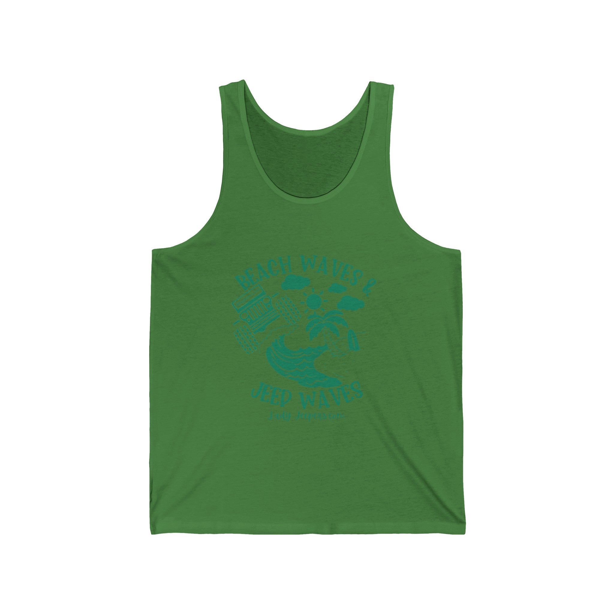 Seafoam/Mint Beach Waves & Jeep Waves Unisex Tank Top