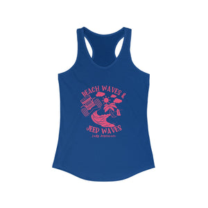 Pink Beach Waves & Jeep Waves Tank Top