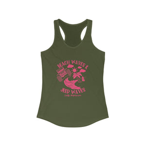 Pink Beach Waves & Jeep Waves Tank Top