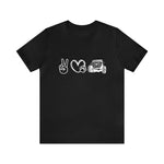 Load image into Gallery viewer, Peace, Love Paw, Jeep Short Sleeve T-Shirt
