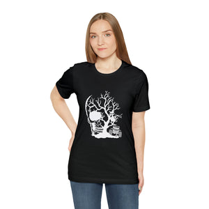 Spooky Skull White Design Halloween T-Shirt