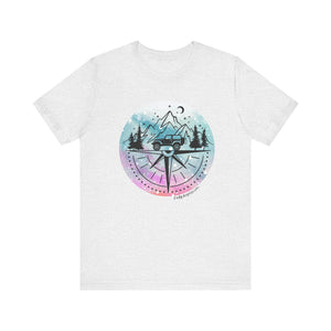 Pink, Purple, Blue with Black Compass T-Shirt