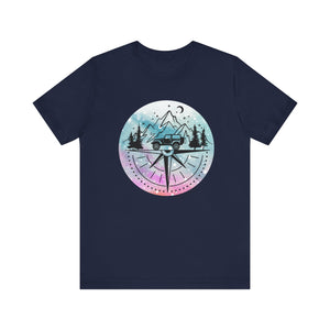 Pink, Purple, Blue with Black Compass T-Shirt