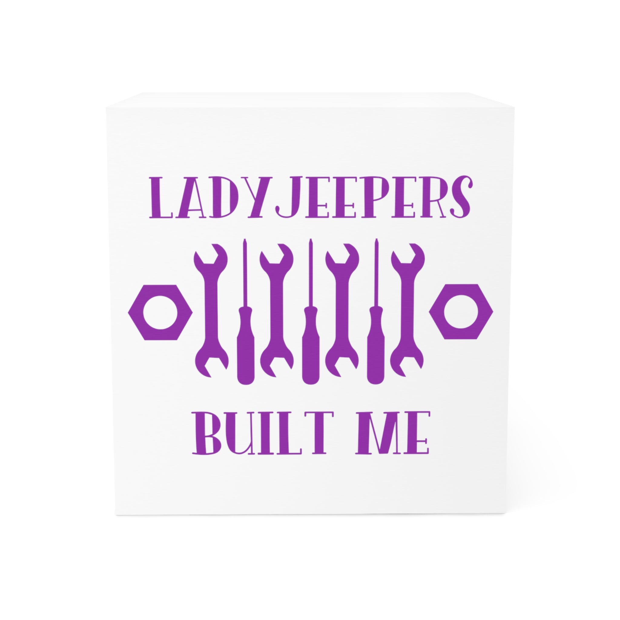 LadyJeepers Built Me Note Cube